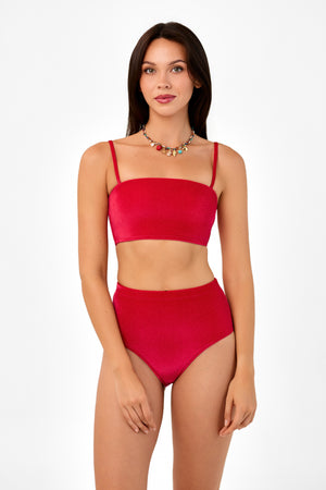 AMALFI ROSE Bandeau stiliaus bikinis