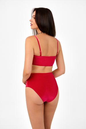 AMALFI ROSE Bandeau stiliaus bikinis